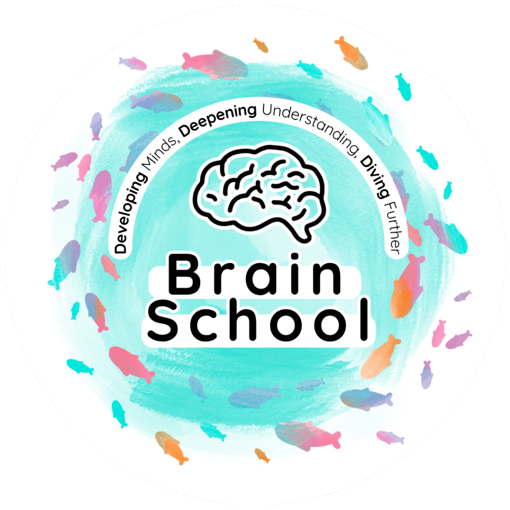 Brain School Logo by TGMC and Exciting Teacher 2025 Collaboration